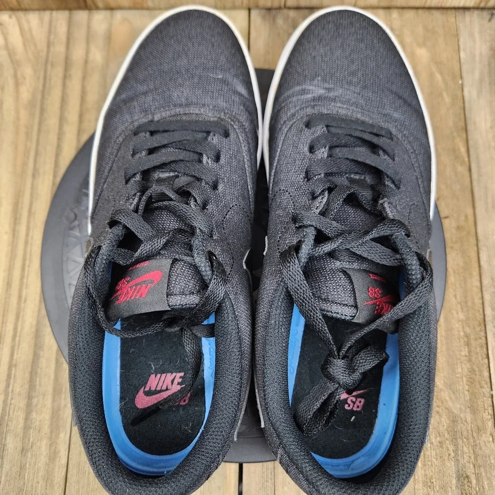 Nike SB Check Solarsoft Mens size 8 Canvas Black Skate Shoes 843896-001